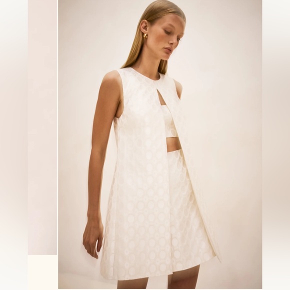 Alexis Asha Dress -Size Medium, ivory jacquard - Picture 4 of 6